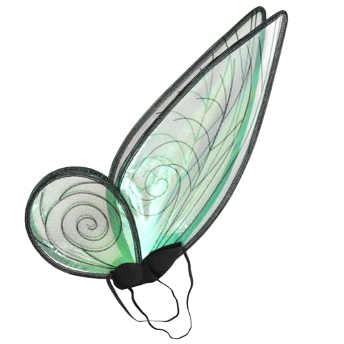 TOYANDONA Schneeflockenfeenflügel Blaue Feenflügel Kostüm Cosplay-feenflügel Halloween-kostümflügel Flügel Kostüm Erwachsene Feenflügel Schmetterling Feenflügel Garn Silver von TOYANDONA