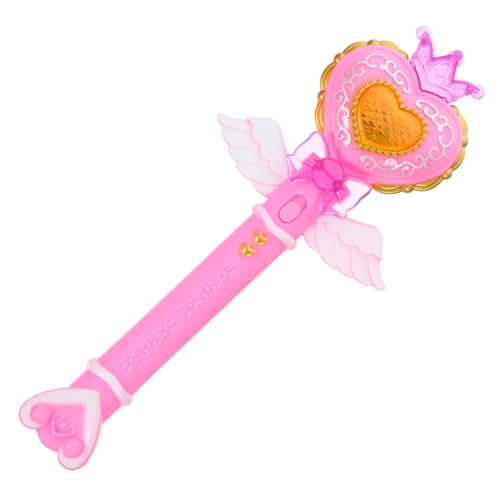 TOYANDONA Schneeflockenglühen Neonlicht ästhetische Raumdekoration Herz verkleidung Kinderkleider kinderbekleidung Partygeschenk Mädchen Schneeflocke Fee Zauberstab Plastik Rosa von TOYANDONA