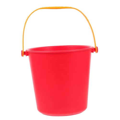 TOYANDONA Schneekübel- Spielzeugeimer Sandeimer Sandschaufeln Sandstrand Eimer Sandwanne Kleiner Eimer Sommer Strand Eimer Sandspieleimer Wassereimer Eiskübel Rot Plastik von TOYANDONA