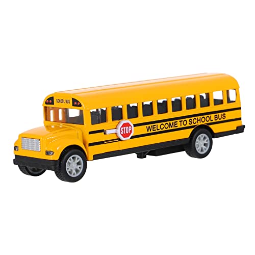 TOYANDONA Schulbus Spielzeug Modell - Gelb Zurückziehen Spielfahrzeug - Auto Für Kinder, Orange, 13x4cm von TOYANDONA
