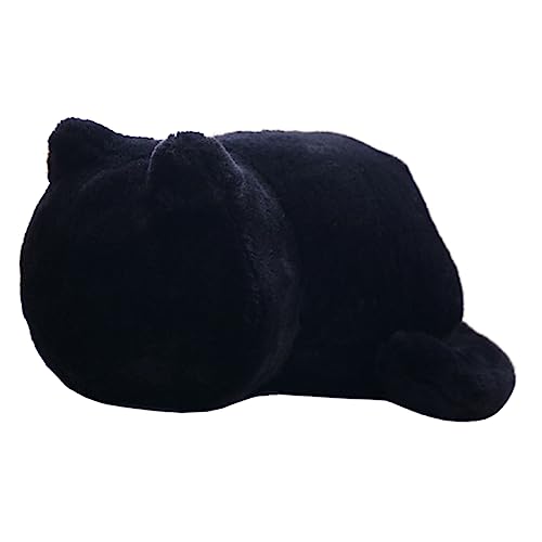 TOYANDONA Schwarze Katze Süßes Katzenspielzeug Katzenplüschtier Katzenzubehör Katzenplüsch Plüschtier Katze Kätzchen Katzenspielzeug Tierpuppe Tierplüschtier Katzendeko Home Katzenpuppe von TOYANDONA
