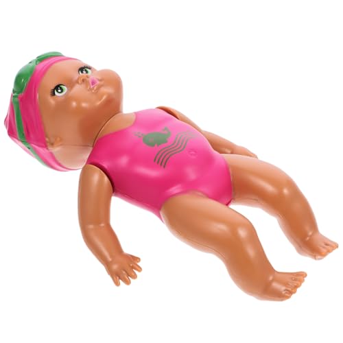 TOYANDONA Schwimmpuppe Badespielzeug Für Kleinkinder Aufziehbares Babypuppenspielzeug Kleinkinder Uhrwerk-puppenspielzeug Für Schwimmbäder Uhrwerk Schwimmendes Colorful Stoff von TOYANDONA