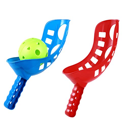 TOYANDONA Scoop Ball Spiel Set - Schaufelball für Draußen - Lustiges Werfen und Fangen - Entwickelt für Kinder und Erwachsene (Zufällige Farbe) von TOYANDONA
