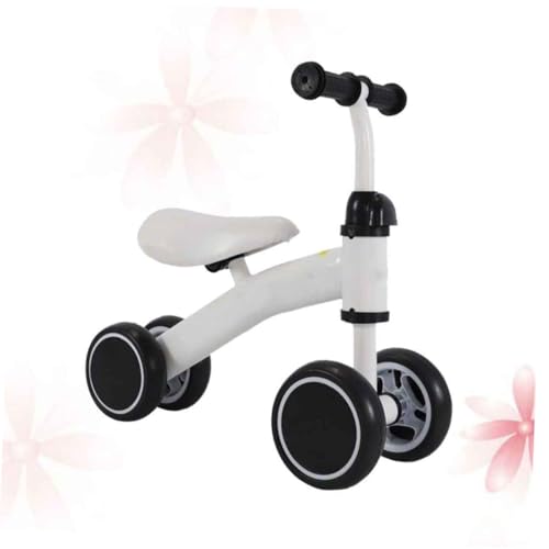 TOYANDONA Scooter Walker Laufrad Lernfahrzeug Weiß für Jungen und Mädchen Indoor Outdoor Robust und Sicher von TOYANDONA