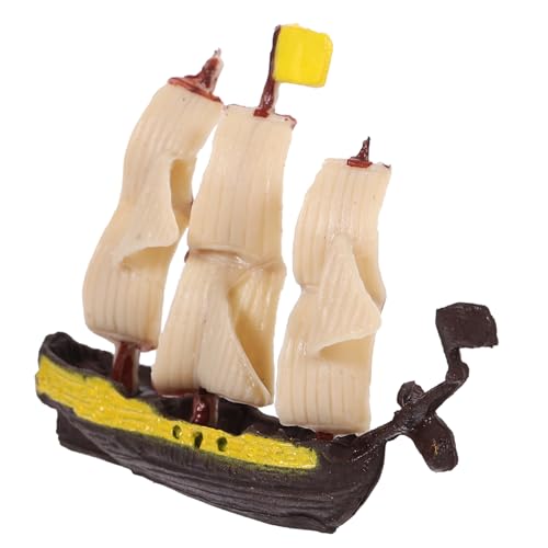 TOYANDONA Top Puppenhaus Spielzeug Mini Segelboot Modell Für Puppenhaus Segelschiff Ornament Home Office Bettwäsche von TOYANDONA