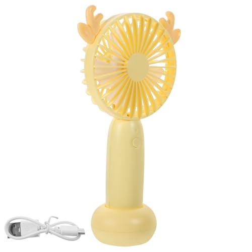 TOYANDONA Seifenblasenmaschine Kleiner USB - USB Fans ventilatoren mini tragbarer handventilator mini Fan klein tragbar tragbarer Lüfter Abs Yellow von TOYANDONA