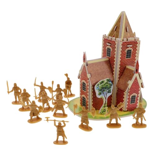 TOYANDONA Set 100 Stück Rittermodell Schloss Männer Ritter Actionfiguren Mittelalterliche Ritterfiguren Mittelalterliche Partydekorationen Soldatenfiguren Golden Plastik von TOYANDONA