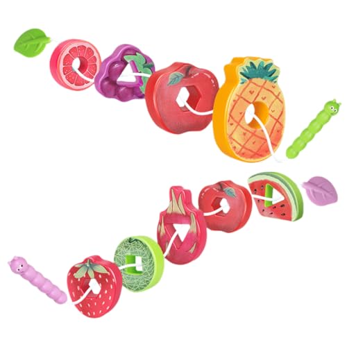 TOYANDONA Obst-fädelset 1 Set Schnürspielzeug Für Kleinkinder Bauklötze Obstspielzeug Lustiges Schnürspielzeug von TOYANDONA