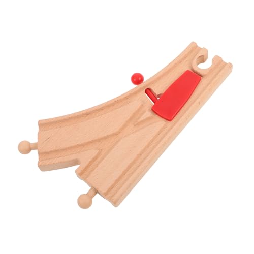 TOYANDONA Set Eisenbahnzubehör Puzzlegleise LED Beleuchtung Bausatzgleise Montagegleise Gleiswagengleise Kleineisenbahn Verbindungsgerät Gleise Bausteingleise Schüttgleise Holz von TOYANDONA
