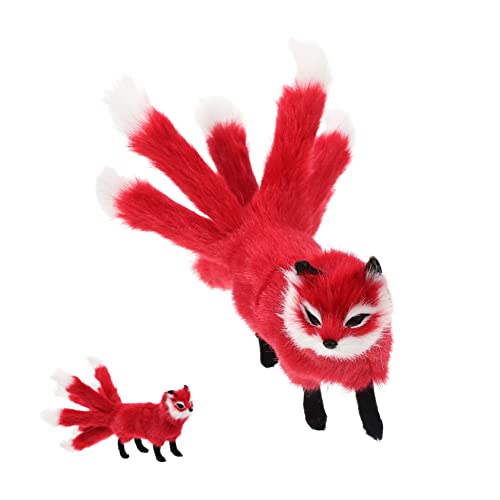 TOYANDONA Simulation Fuchs Mini Tier Outdoor Für Outdoor Ornamente Mini Plüschtiere Kinderspielzeug Füchse Tragbare Füchse Plüsch Füchse Künstlich Rot von TOYANDONA