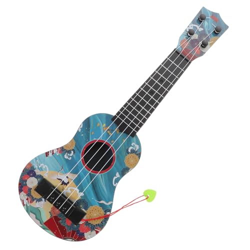 TOYANDONA Simulation Gitarre Musik Instrumente Akustisch Verstärker Spielten Ukulele Anfängerinstrument Mini-Gitarre Imitiertes Gitarrenspiel Gitarre Plastik Blue von TOYANDONA