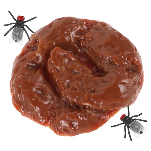 TOYANDONA Simulation Poop mit Fliegen Wiederverwendbares Lustiges Stress und Trickspielzeug für für Halloween und Partys von TOYANDONA