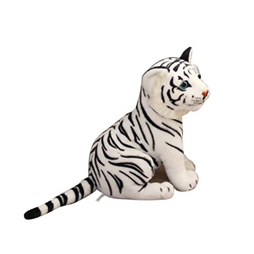 TOYANDONA Simulation Tiger Puppe Realistischer Ausgestopfter Tiger Großer Ausgestopfter Tiger Ausgestopfter Tiger Plüsch Kleine Plüschtigerpuppe Lustige Tigerpuppe Realistische Stofftiere von TOYANDONA