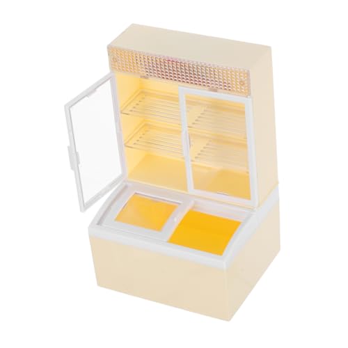TOYANDONA Simulation eines Eisschranks Miniatur-Küchen-Gefrierschrank-Modell Puppe Kind Übertreibungs Lebensnahe Spielzeuge Miniatur-Kühlschrank winzige Vitrine Plastik Beige TOYANDONA Simulation eines Eisschranks Miniatur-Küchen-Gefrierschrank-Modell Puppe Kind Übertreibungs Lebensnahe Spielzeuge Miniatur-Kühlschrank winzige Vitrine Plastik Beige von TOYANDONA