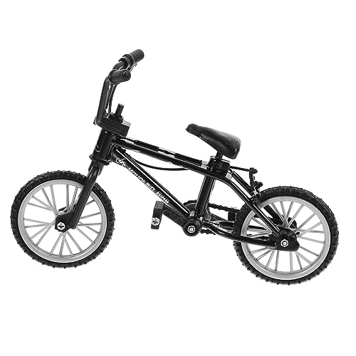 TOYANDONA Simulationsrad Miniaturen Babys Puppenhaus Sitz Stilvoll Kleines Künstliches Fahrrad Fahrradmodellspielzeug Modellfahrradspielzeug Kleines Fahrradmodell Schwarz Legierung von TOYANDONA