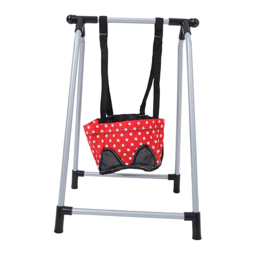 TOYANDONA Simulationsschwungspielzeug Puppen-Schaukelstuhl-Modell Mini-Hausschmuck kinderzimmer zabawki dla dziewczynki Girl Toys Puppenszenenspielzeug Miniaturmodell Plastik rot von TOYANDONA