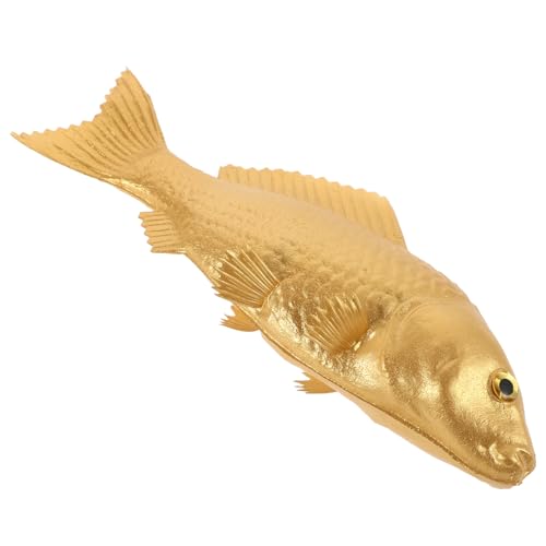 TOYANDONA Simuliertes Fischspielzeug Lernspielzeug PU Fischmodell Kinderspielzeug Fische Lernspielzeug für Lernspielzeug simulierter Fisch gefälschtes Tiermodell Golden von TOYANDONA