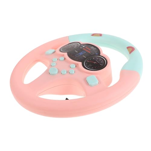 TOYANDONA Simuliertes Lenkradspielzeug für Kleinkinder Jahre Kleines Rosa Kinderlenkrad Realistische Fahrspaß Lernspielzeug zur Motorischen und Kognitiven Entwicklung von TOYANDONA