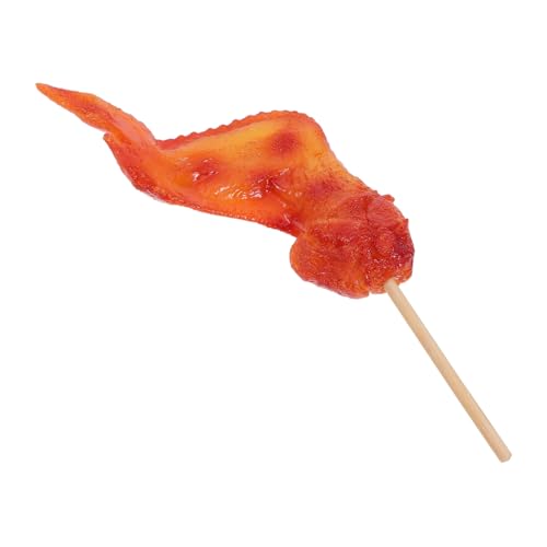 TOYANDONA Simuliertes Modell des Barbecue -Spießs Gefälschte BBQ -Hühnerflügel lebensechtes Lebensmittelmodell künstliche Hühnerflügel gefälschtes Brathähnchen-Modell Restaurantanzeige PVC von TOYANDONA