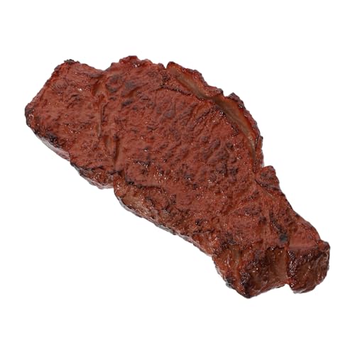 TOYANDONA Simuliertes Steak Dekorationsmodell aus Lebensmittelechtem Kunststoff Realistische Fake Steak Attrappe für Küchen Restaurant und Fotorequisiten Langlebig und Ungiftig Leichtes von TOYANDONA
