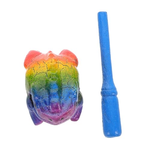 TOYANDONA Solides Holz Frosch Musikinstrument Bunte Geschnitzte Holzfrosch Raspel Percussion für Musikunterricht Aufführungen Erwachsene Vielseitiges Klangspielzeug TOYANDONA Solides Holz Frosch Musikinstrument Bunte Geschnitzte Holzfrosch Raspel Percussion für Musikunterricht Aufführungen Erwachsene Vielseitiges Klangspielzeug von TOYANDONA