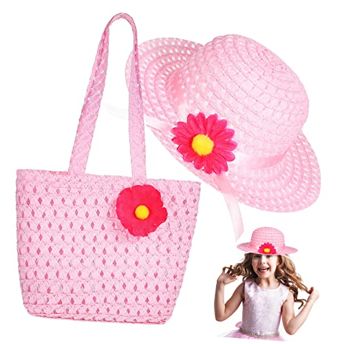 TOYANDONA Sonnenhut Mädchen Basthut Bucket Hat Sommer Sonnenhut Mädchen Strandhut Mädchen Sonnenhüte Mädchen Strandtasche Bucket Hat Babytasche Mädchen Hüte Für Cap von TOYANDONA