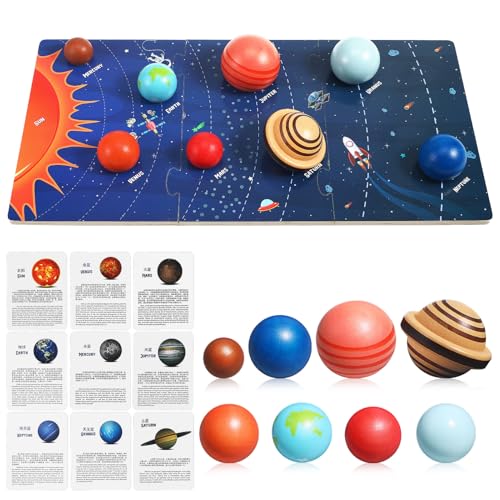 TOYANDONA Pädagogisches Sonnensystem-Modell Großes Puzzle-Spielzeug Für Kinder Brettspiele Für Kinder Lern-puzzlespiel von TOYANDONA