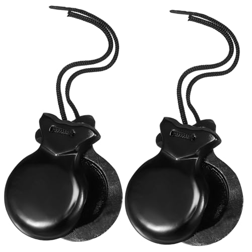 TOYANDONA Spanische Holzkastagnetten Handheld Percussion Instrumente für Erwachsene Holz Finger Kastagnetten mit Klarem und Eleganter von TOYANDONA