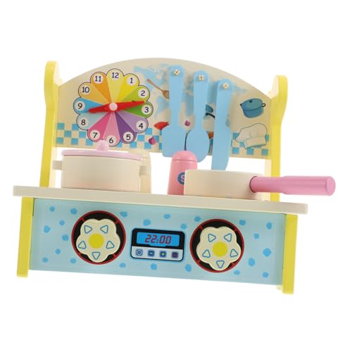 TOYANDONA Spielküchen-Set Aus Holz Für Kinder, Spielzeug Zum Kochen Mit Realistischem Miniaturherd Und Utensilien, Montessori-spielküchenzubehör Für Kleinkinder TOYANDONA Spielküchen-Set Aus Holz Für Kinder, Spielzeug Zum Kochen Mit Realistischem Miniaturherd Und Utensilien, Montessori-spielküchenzubehör Für Kleinkinder von TOYANDONA