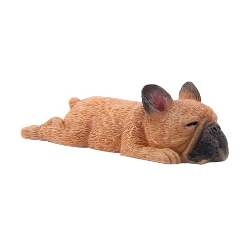 TOYANDONA Spielzeug Tierfiguren Kriechende Verzierung Vorbildliche Bulldogge Shiba Inu Puppe von TOYANDONA