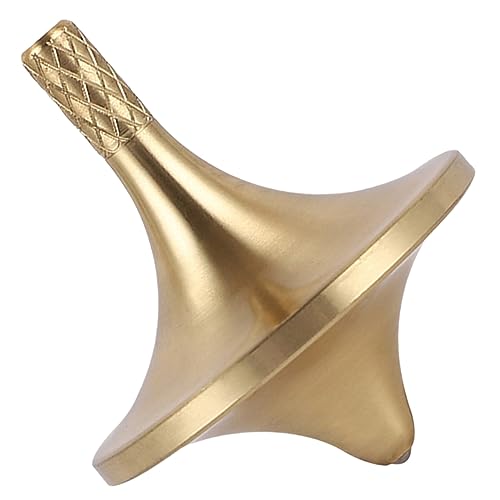 TOYANDONA Spielzeug Top Toy Inception Hand Twist No Resistance Classic Brass Small Small Stiftspinner Lustiges Kreiselspielzeug Metallplatten Messingplatte Klassisch Kind Unruhig Kupfer von TOYANDONA