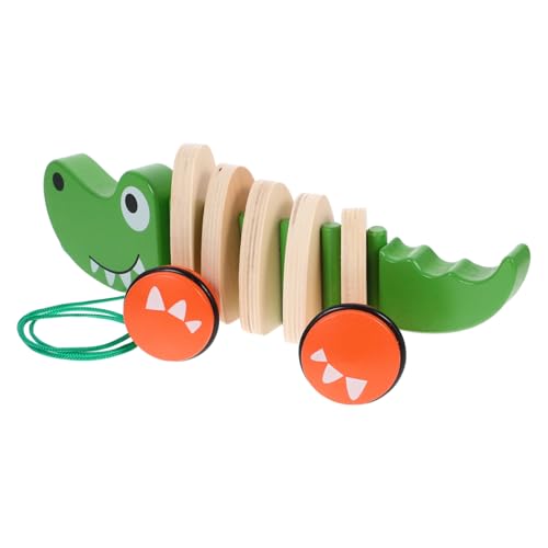 TOYANDONA Spielzeugauto aus Holz holzspielzeug für Holzspielzeug mit Rädern puppenwagen spielzeuge mitnehmen Kleinkinder ziehen hölzern von TOYANDONA