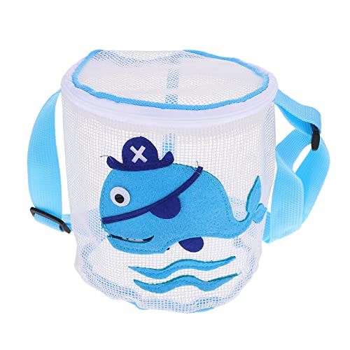 TOYANDONA Spielzeugtasche Muschelbeutel sammeln Netzbeutel für Muschelspielzeug Strandtasche Verstellbarer Schultergurt Handtasche Muscheltasche Reißverschluss-Muschel-Mesh-Tasche PVC Blue TOYANDONA Spielzeugtasche Muschelbeutel sammeln Netzbeutel für Muschelspielzeug Strandtasche Verstellbarer Schultergurt Handtasche Muscheltasche Reißverschluss-Muschel-Mesh-Tasche PVC Blue von TOYANDONA