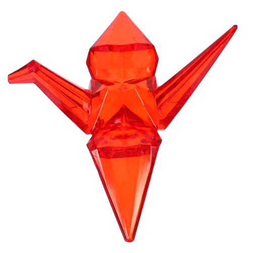 TOYANDONA Spielzeugtierfiguren Große Kranichstatue Aus Kunststoff Kleine Tierfigur Kranichornament Origami-Dekorationen Tierskulpturen Miniatur-landschaftsornamente Puppenhauszubehör von TOYANDONA