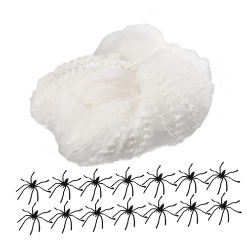 TOYANDONA Spinnennetz-Dekoration Dekorationen für Spinnenpartys Halloween-Spinnenspielzeug Hallooween Spider Web COB -Netze Dekoration winzige Spinnen Baumwolle Weiß TOYANDONA Spinnennetz-Dekoration Dekorationen für Spinnenpartys Halloween-Spinnenspielzeug Hallooween Spider Web COB -Netze Dekoration winzige Spinnen Baumwolle Weiß von TOYANDONA