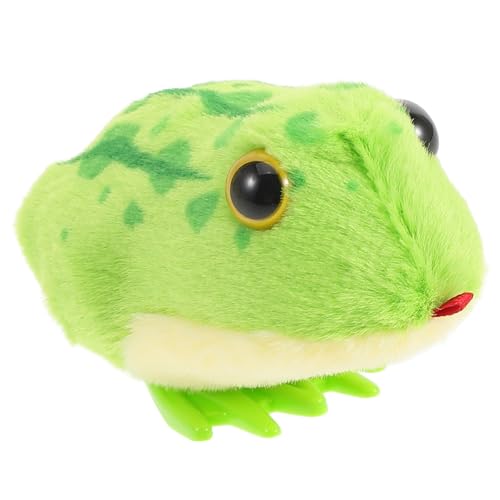 TOYANDONA Springende Plüsch Frosch mit Realistischen Bewegungen Nacken Motorikentwicklung Sicher Verarbeitet für Junge Mädchen Jahre für Kopfheben und Beobachtungstraining von TOYANDONA