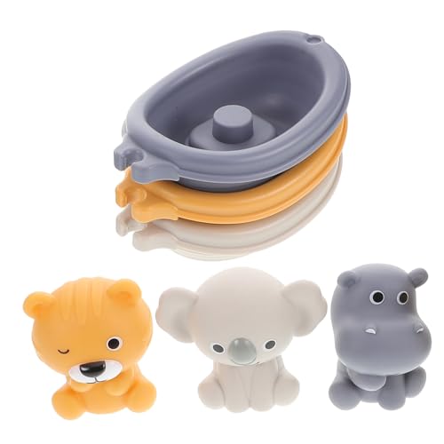 TOYANDONA Stapelbare Schwimmende Badespielzeuge Für Kleinkinder Tier Handpuppen Und Schwimmboote Für Badewanne Lernspielzeug Für Wasservergnügen Inklusive Koala Nilpferd TOYANDONA Stapelbare Schwimmende Badespielzeuge Für Kleinkinder Tier Handpuppen Und Schwimmboote Für Badewanne Lernspielzeug Für Wasservergnügen Inklusive Koala Nilpferd von TOYANDONA