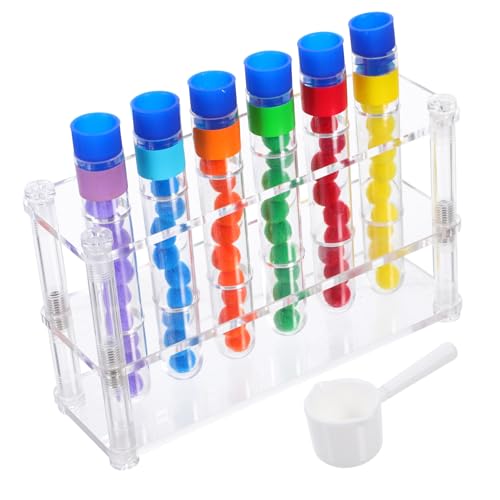 TOYANDONA Stem Wissenschaftliches Lernspielzeug mit Sortier Röhrchen und Ständer für Kleinkinder Farbige Perlen zum Zählen und Sortieren Montessori Motorikspielzeug Mathematik und TOYANDONA Stem Wissenschaftliches Lernspielzeug mit Sortier Röhrchen und Ständer für Kleinkinder Farbige Perlen zum Zählen und Sortieren Montessori Motorikspielzeug Mathematik und von TOYANDONA