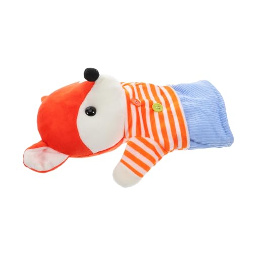 TOYANDONA Stofftier Handpuppe Handpuppe Fuchs Lehrpuppen Tier Handpuppen Tier Rollenspiel Puppen Rollenspiel Fuchs Handschuhe Stofftier Fuchs Puppen Orange Stoff von TOYANDONA