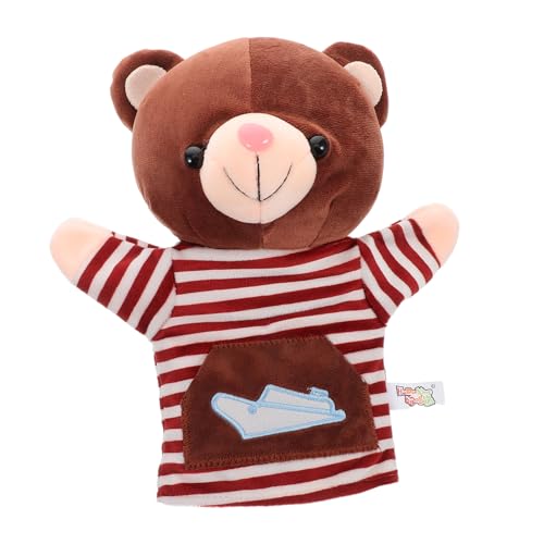 TOYANDONA Stofftier-handpuppe Handpuppe Plüsch Plüschhandpuppenspielzeug Puppen Für Die Vorschule Kuscheltiere Für Jungen Gefüllte Puppen Weich Gefüllte Tierpuppe Plüschtiere Light Brown von TOYANDONA