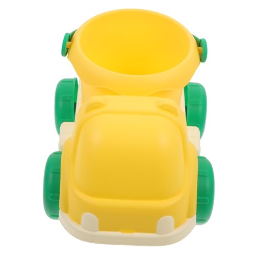 TOYANDONA Strand Spielzeugauto puppenwagen sandspielzeug Sandkasten Sandeimer strandspielzeuge Toy Cars Strandwagen Kleiner Sandauto-Eimer Eimer weiches Gummi Yellow von TOYANDONA