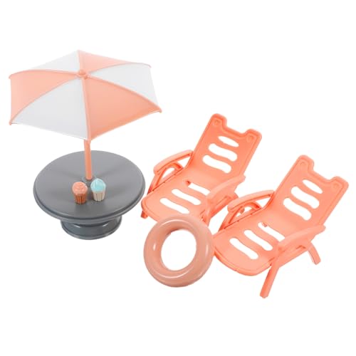 TOYANDONA Strandkorb-Set Bausätze Miniatur Hüpfbälle für Liegestütze Sandkasten sandspielzeug strandspielzeug Strandstuhl-Modell Strandkorb-Modell Mini-Strandkorb- Abs von TOYANDONA