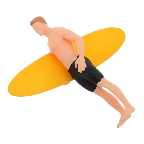 TOYANDONA Strandpuppenmodell Miniatur Strandfiguren Surfer Junge Figur Miniatur Surfer Figur Miniatur Puppenhaus Strandzubehör Actionfiguren Reise Strandspielzeug Surfspielzeug von TOYANDONA