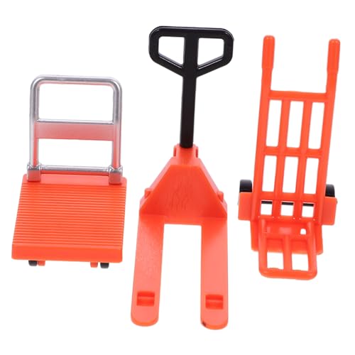 TOYANDONA Straßenmodell BAU Gabelstapler Mini Handwagen Kleiner Gabelstapler Arbeits Mini Plattformwagen Miniatur Bewegungswerkzeug Spielspielzeug Für Draußen von TOYANDONA