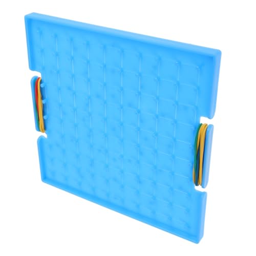 TOYANDONA Studenten-Pinnwand Kindermathematik lernt Whiteboard Geometriemanipulationen Steckbrett für den Schreibtisch Geometrie Pegboard-Kit Teilungsmanipulationen Plastik Blue von TOYANDONA