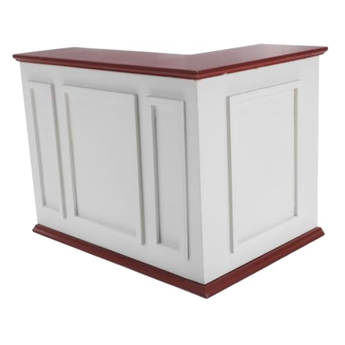 TOYANDONA Taschenstange Dollhouse Bar Counter kleine Puppenstubenmöbel Mini -Spielzeugschrank Puppenhaus-Miniaturmöbel Hausspielzeug Miniaturmöbelmodell Holz Hellbraun von TOYANDONA
