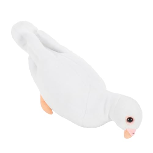 TOYANDONA Taubenpuppe Kinderspielzeug Papageienspielzeug Stoffpuppe Taubenimitat Plüschspielzeug Plüschtaubenmodelle Stofftier Künstliche Taube Sofadekoration Pp Baumwolle Weiß von TOYANDONA