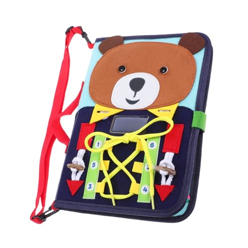 TOYANDONA Tearfestes Tierstoffbuch für Kleinkinder mit Lehrreichen Seiten Fördert Feinmotorische Fähigkeiten Sichere Beißoption Tragbar für Reisen Robustes Material für Sensorische von TOYANDONA