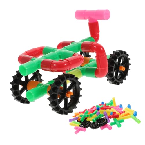 TOYANDONA Teiliges Bausteine Rohrbau für Ab Jahren Bunte Steckbausteine Kreativität Motorik und Hand Auge Koordination Inklusive Anleitung und Aufbewahrungsbeutel von TOYANDONA