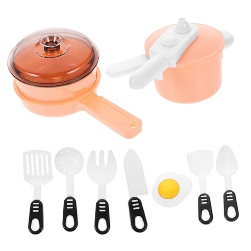 TOYANDONA Teiliges Kinderküche Spielset aus Holz Pädagogisches Kochspielzeug mit Bunten Küchenutensilien Fördert Kreativität und Feinmotorik Geeignet für Jungen und Mädchen Zufällige Farbe von TOYANDONA